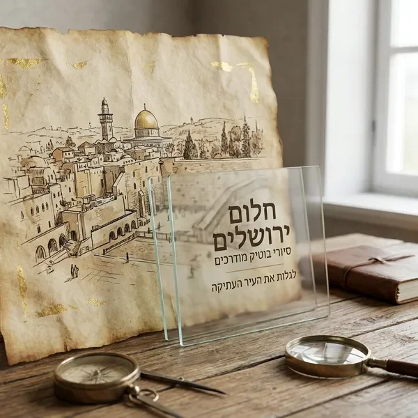 מפת ירושלים איור אמנותי